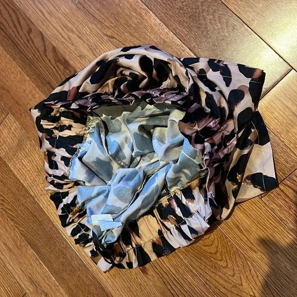 SHEIN leopard  print chiffon high waisted shorts Sz 3XL - Picture 12 of 14